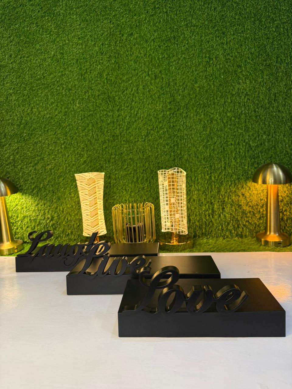 FLOATING SHELVES WALL MOUNT| LOVE,LIVE,LAUGH | SETS OF 3