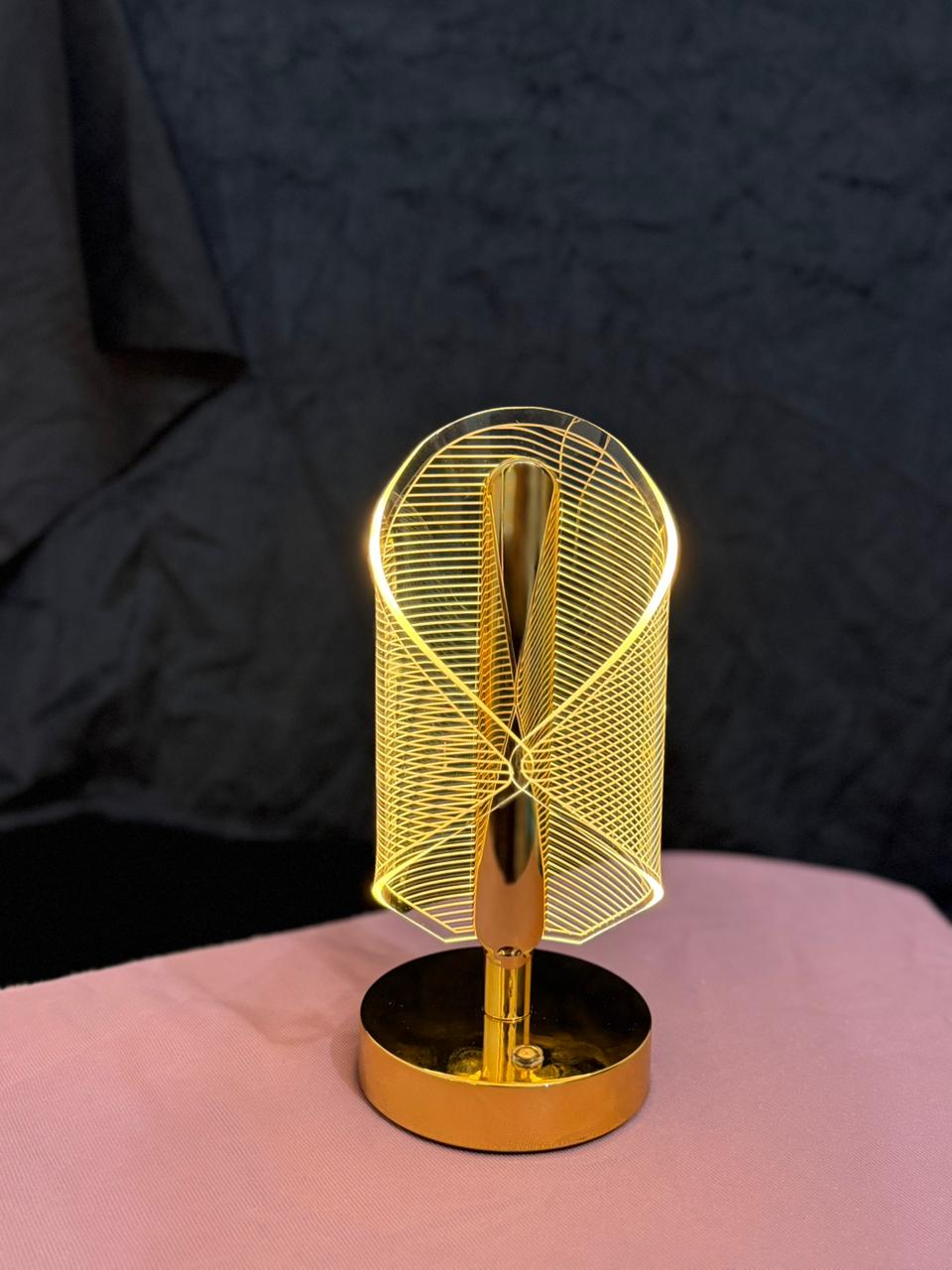 DIAMOND CRYSTAL SIDE TABLE LAMP | CHARGEABLE-3 LIGHT MODES