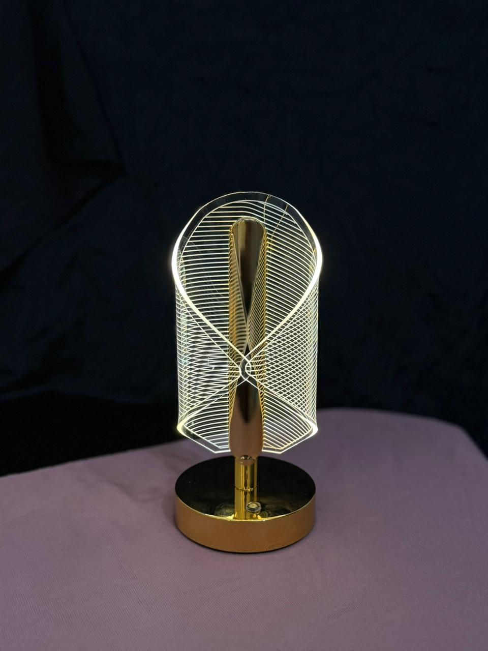 DIAMOND CRYSTAL SIDE TABLE LAMP | CHARGEABLE-3 LIGHT MODES