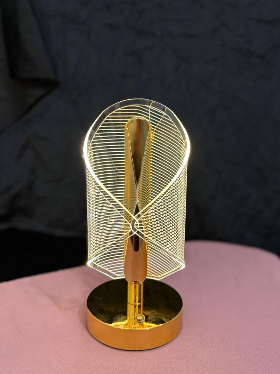 DIAMOND CRYSTAL SIDE TABLE LAMP | CHARGEABLE-3 LIGHT MODES