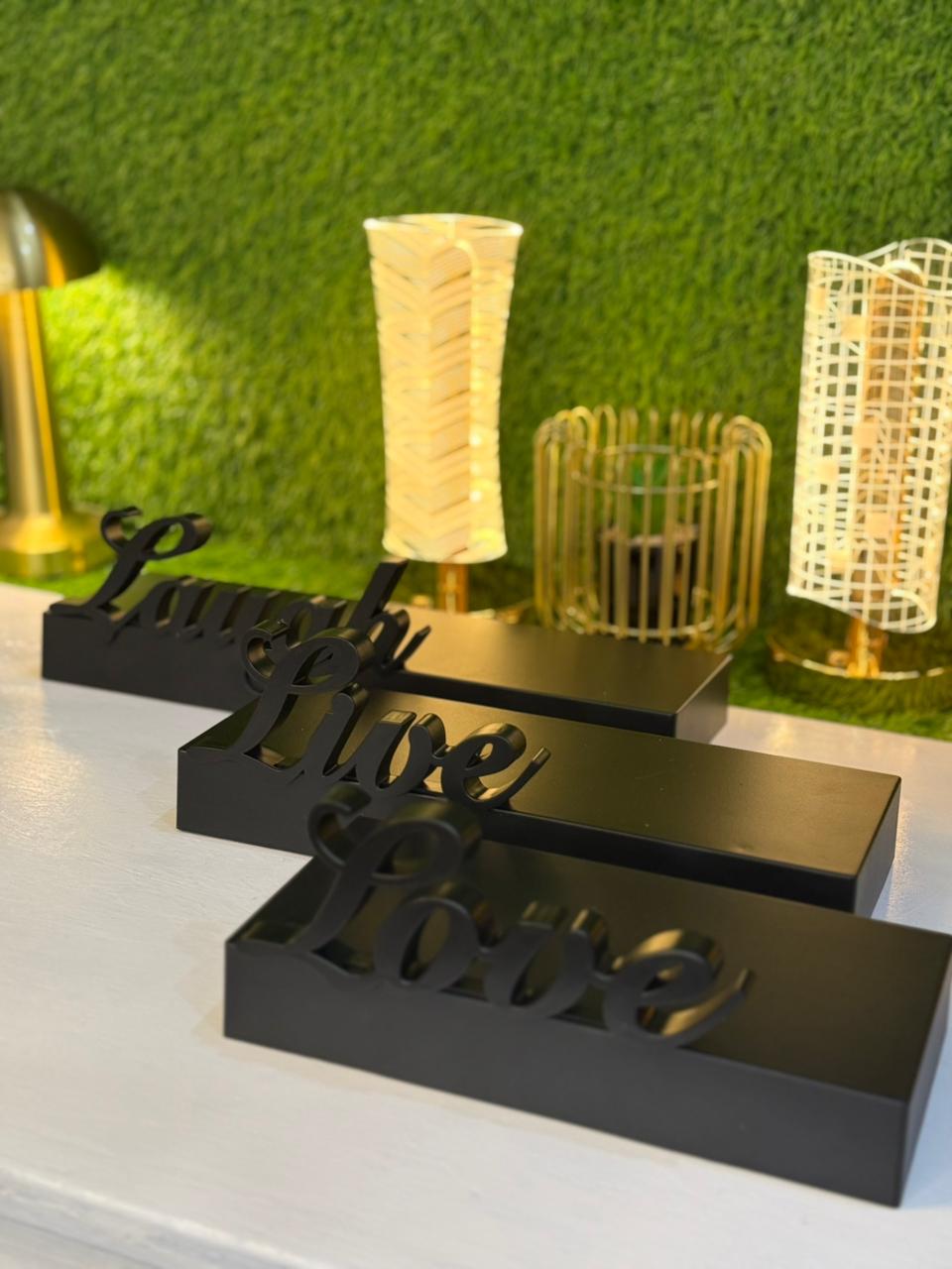 FLOATING SHELVES WALL MOUNT| LOVE,LIVE,LAUGH | SETS OF 3